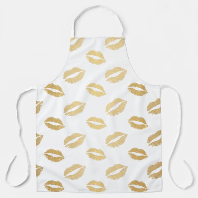 Glitzy Gold Kisses Schürze (Vorderseite)