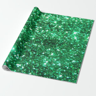 Glitzy Green Glitzer Geschenkpapier