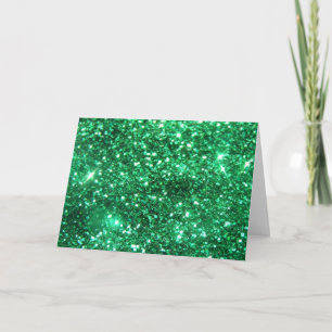 Glitzy Green Glitzer Karte