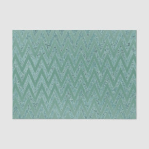 Glitzy Green Zickzack Stripes Weihnachten Seidenpapier