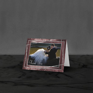 Glitzy Minimum Cassis Purple Glitter Foto Dankeskarte