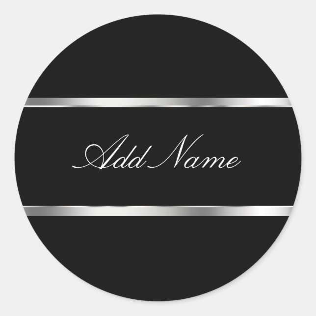 Glitzy Monogram Sticker Labels (Vorderseite)