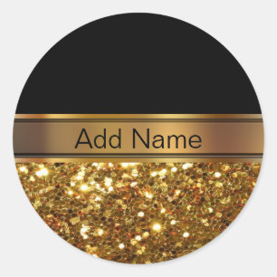 Glitzy Monogram Sticker Labels
