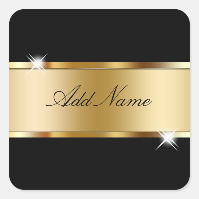 Glitzy Monogram Sticker Labels "monogram city" (Vorderseite)