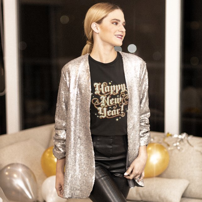 Glitzy New Year Long Sleeve T - Shirt (Von Creator hochgeladen)