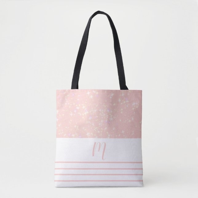Glitzy Peach Mit Monogramm (Vorderseite)