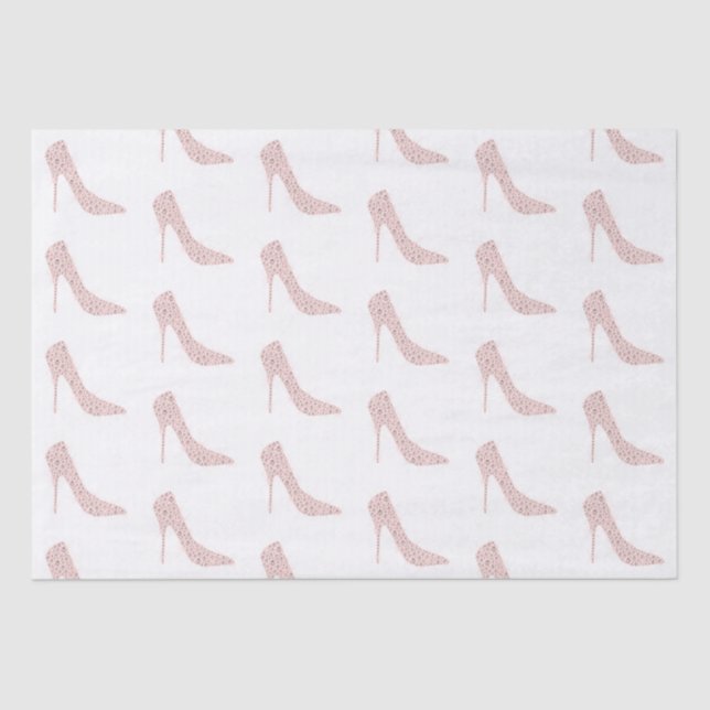 Glitzy Pink Diamond Heelse Seidenpapier (Vorderseite)