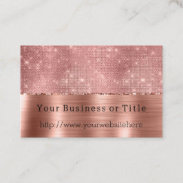 Glitzy Rose Gold Sparkle Visitenkarte