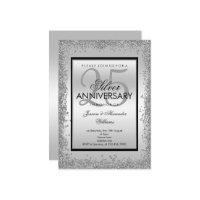 Glitzy Silver & Black 25. Hochzeitstag