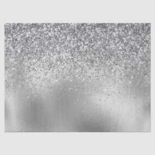 Glitzy Silver Glam Sparkle Glitzer Seidenpapier