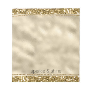 Glitzy Sparkle Gold      GlitterNotepad Notizblock