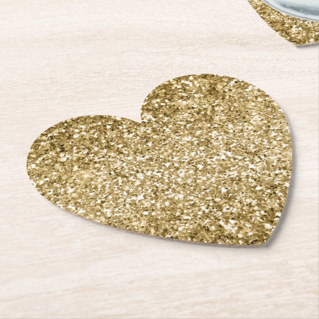 Glitzy Sparkle Gold Glitzer           Untersetzer (angewinkelt)