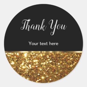 Glitzy Vielen Dank, dass Sie Labels aufkleben Runder Aufkleber