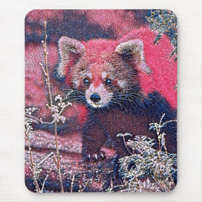GlitzyAnimal_RedPanda_005 Mousepad (Vorne)