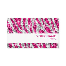 Glitzzebra-Rosa-Visitenkarte-Weißstreifen