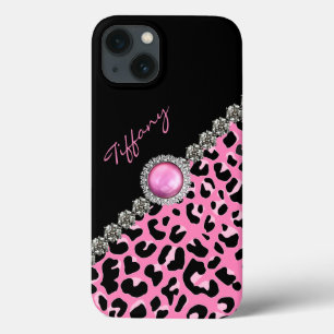 Glitzzy rosa Jaguar Druck Samsung merken Fall 4 Case-Mate iPhone Hülle