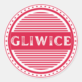 Gliwice City Pride Emblem – Polish Identity Runder Aufkleber