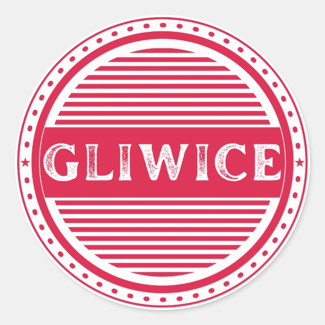 Gliwice City Pride Emblem – Polish Identity Runder Aufkleber (Vorderseite)