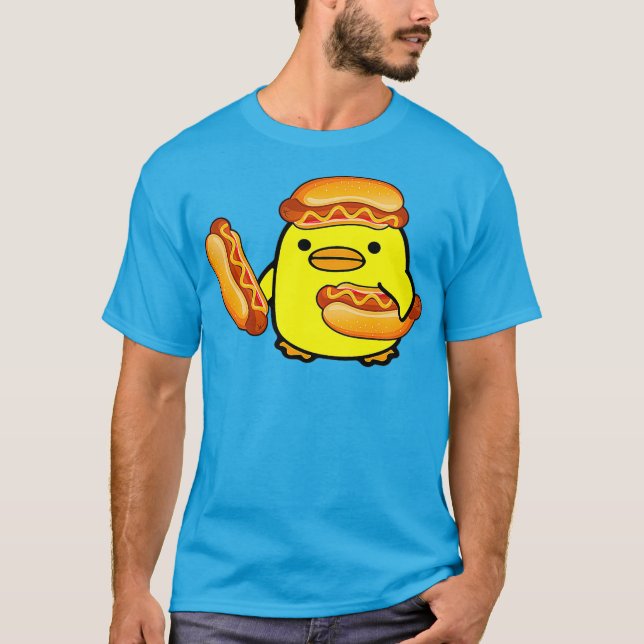 Glizzy Gladiator Duck Hotdog Meme T-Shirt (Vorderseite)