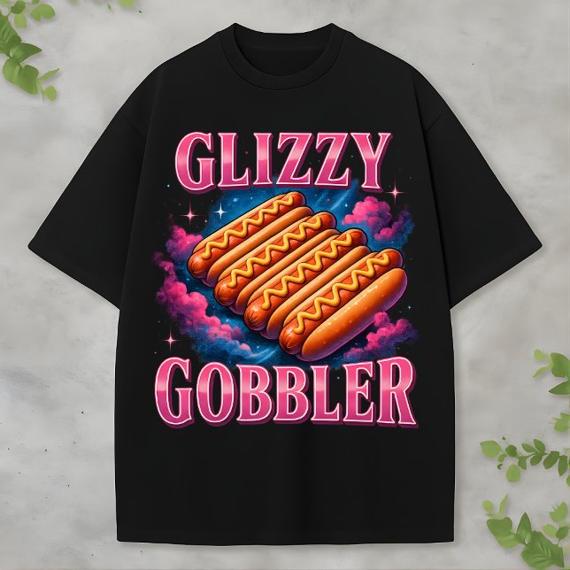 Glizzy Gobbler Bootleg Funny Hot Dog Foodcore Rap T-Shirt (Von Creator hochgeladen)