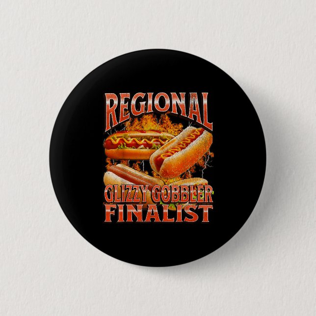 Glizzy Gobbler Funny Wiener Hot Dog Meme Bootleg G Button (Vorderseite)