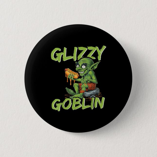 Glizzy Goblin Lustiger Glizzy Fresser Hot Dog Lieb Button (Vorderseite)