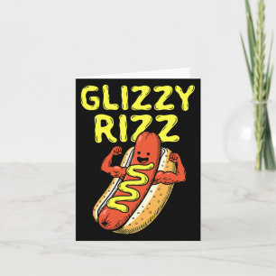 Glizzy Rizz Hunde Meme Slang Illustration Karte