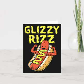 Glizzy Rizz Hunde Meme Slang Illustration Karte