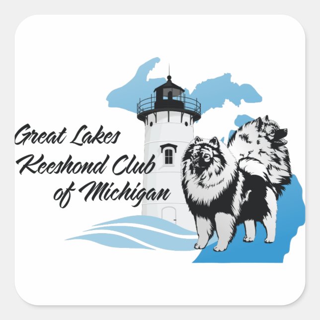 GLKCM-Merchandise Quadratischer Aufkleber (Vorderseite)