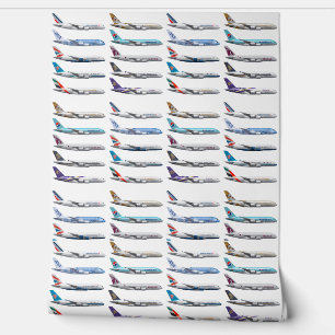Global Airline Fleet Airbus 380 Tapete