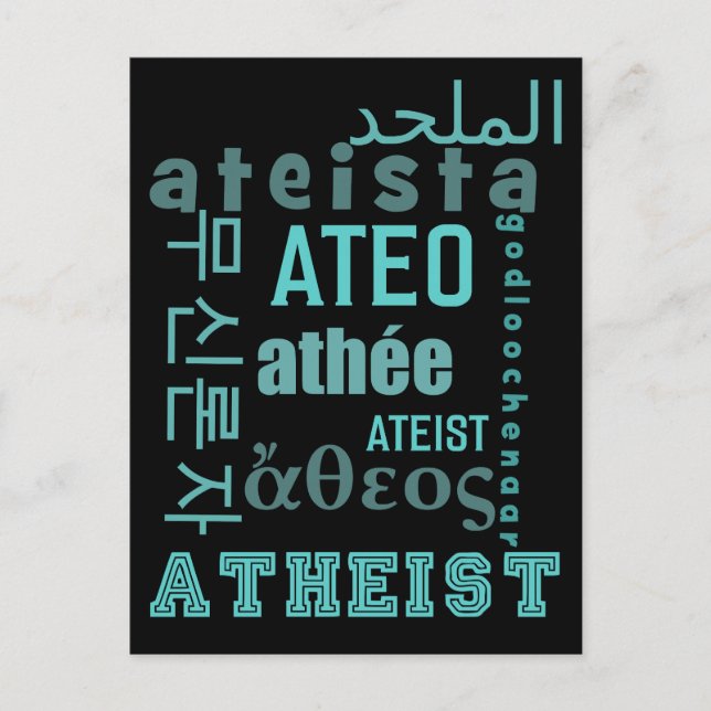 Global Atheists Postkarte (Vorderseite)