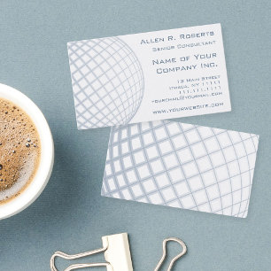 Global Business Consultant Blue Gray Globe Visitenkarte