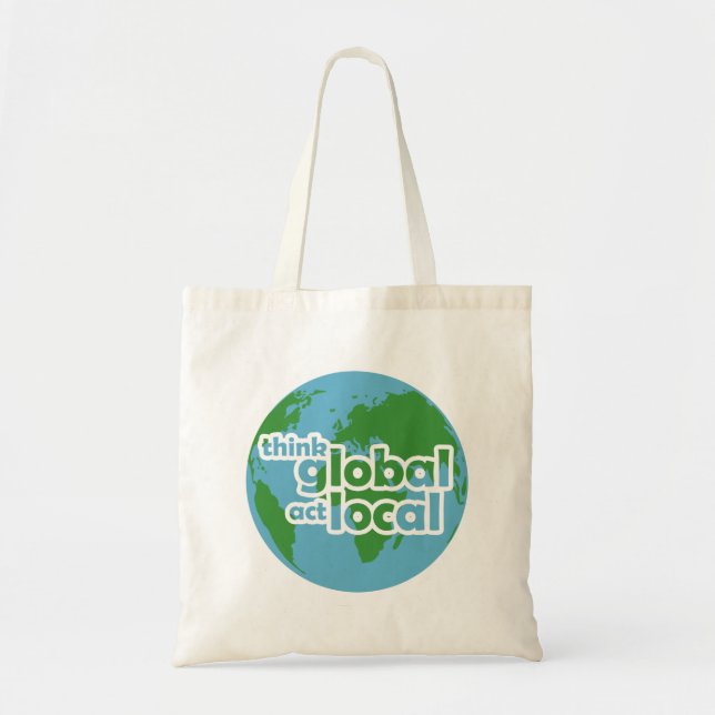 Global Denken Lokal Handeln Tragetasche (Vorne)