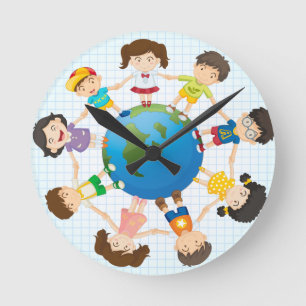 Global diversity runde wanduhr
