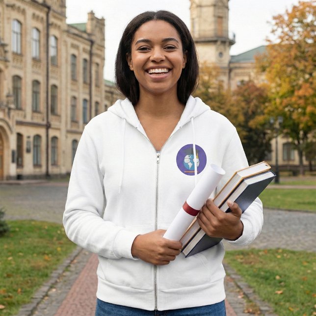 Global Education Abschlusskappe Erde Intelligenter Hoodie (Von Creator hochgeladen)