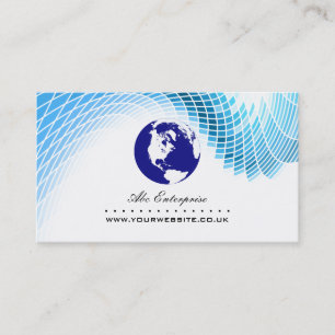 Global Führungskraft Business Card (Blue Globe v2) Visitenkarte