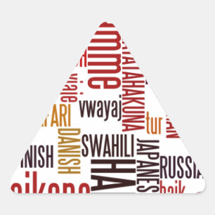 Global Groove: Hakuna Matata in jeder Sprache Dreieckiger Aufkleber