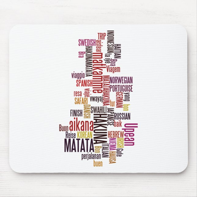 Global Groove: Hakuna Matata in jeder Sprache Mousepad (Vorne)