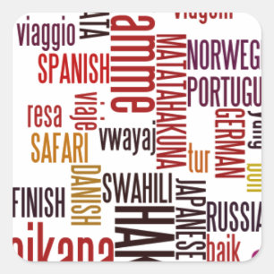 Global Groove: Hakuna Matata in jeder Sprache Quadratischer Aufkleber