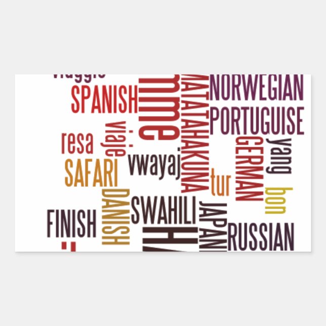 Global Groove: Hakuna Matata in jeder Sprache Rechteckiger Aufkleber (Vorderseite)