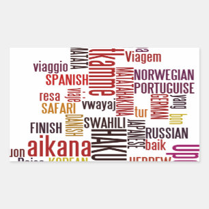 Global Groove: Hakuna Matata in jeder Sprache Rechteckiger Aufkleber