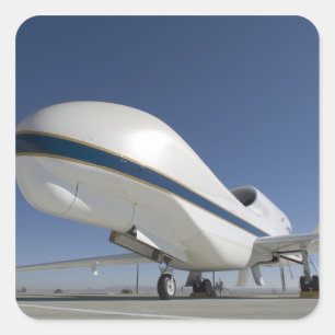 Global Hawk unbemannte Flugzeuge 2 Quadratischer Aufkleber