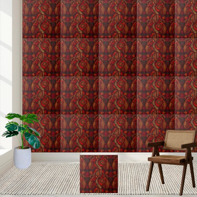 Global Inspiriertes afrikanisches Muster Fliese (Globally Inspired African Ethnic Pattern Tile)