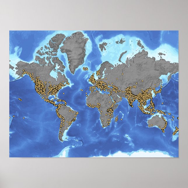 Global Landslide Map Poster (Vorne)