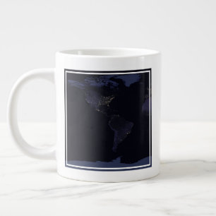 Global Map Earth's City Lights at the Night. Jumbo-Tasse