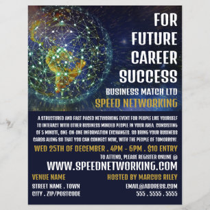 Global Networking, Speed-Networking-Event-Werbung Flyer