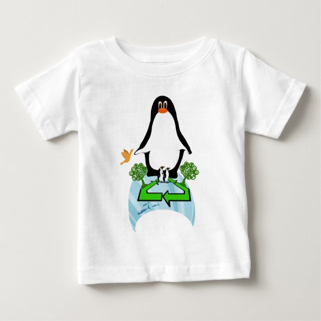 Global Pinguin Baby T-shirt (Vorderseite)