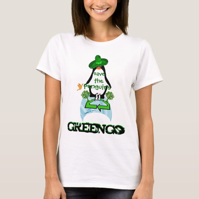 Global Pinguin, GreenGo Rette die Pinguine T-Shirt (Vorderseite)