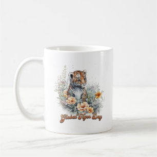 Global Tiger Day, Aquarellbecher Kaffeetasse