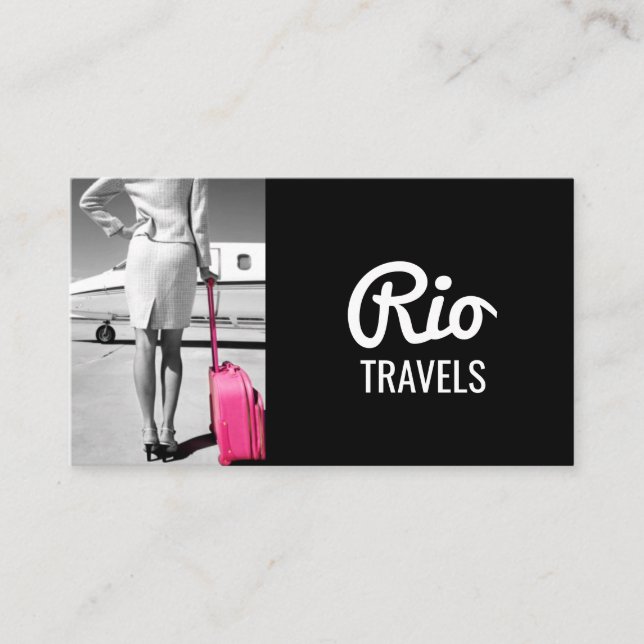 Global Travel Agency Agent Business Card Visitenkarte (Vorderseite)